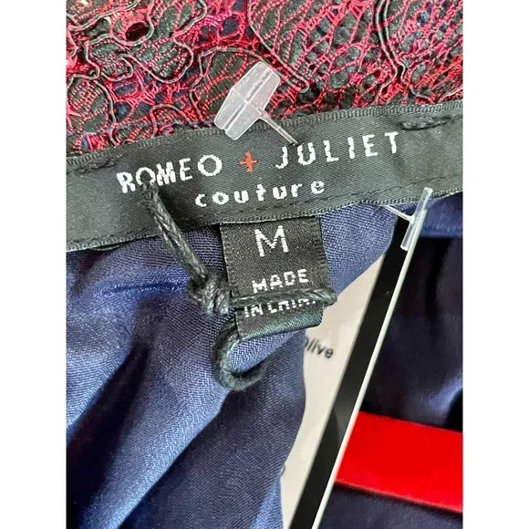 Romeo & Juliet Couture Long Sleeve Lace Dress Medium - Picture 6 of 7